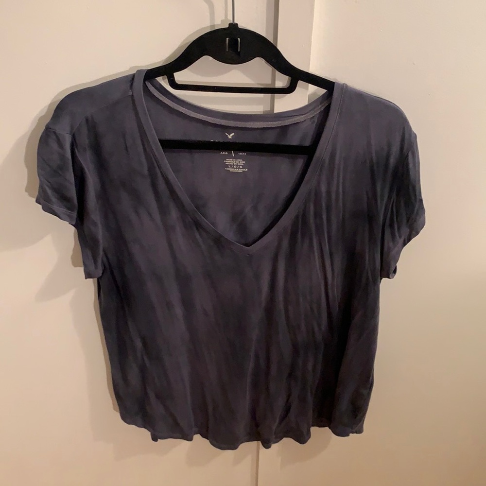American eagle soft and sexy blue/gray tiedye tee